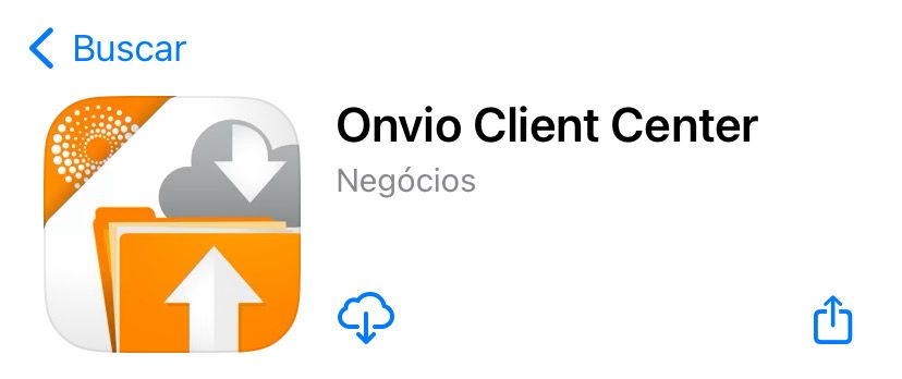 Tela do aplicativo Onvio Portal do Cliente na Apple Store